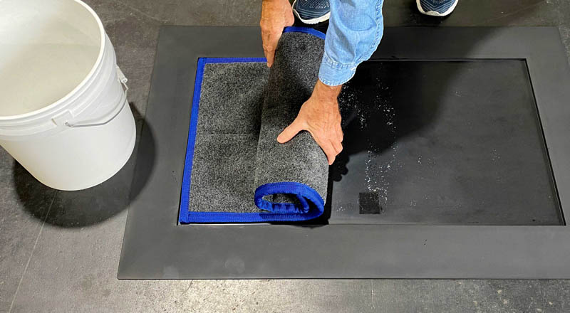 kanglifen Smart Design Disinfecting Shoe Mat for Entrance, Shoe Soles Disinfectant Floor Mats, Sanitizing Mats for Home Hospital Restaurant